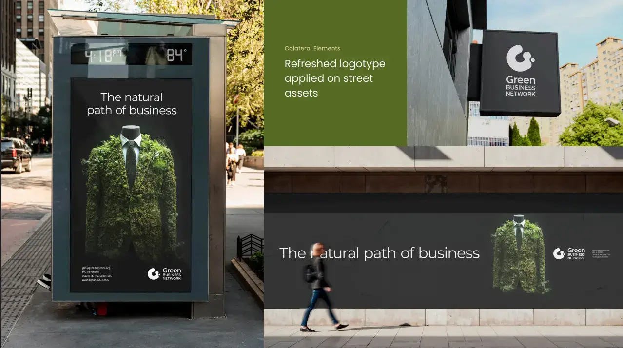 green business network logo press